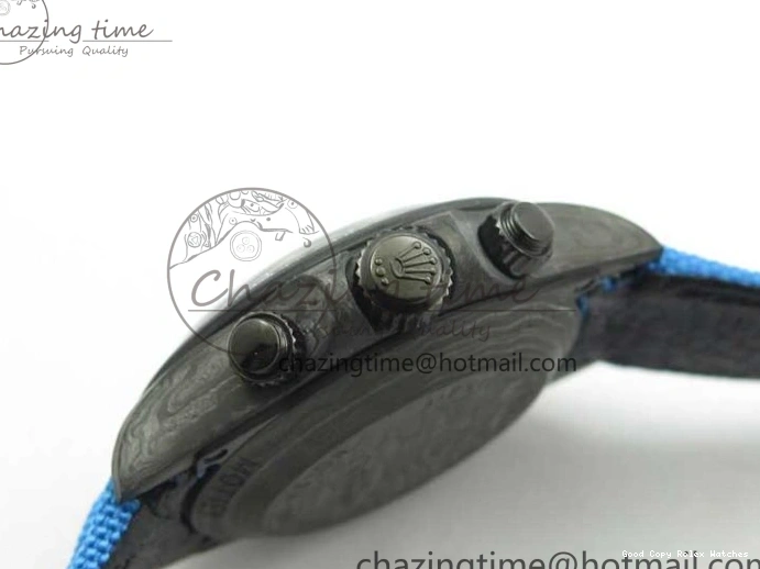 AAA Replica Watches on OMF DIW A Blue Dial Nylon 2844 Light Daytona Strap Blue Efficient Best Edition Light Carbon 0101